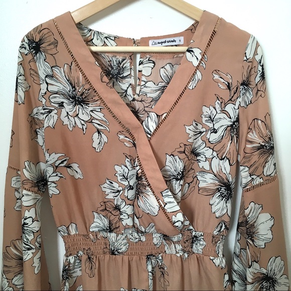 August Winds Romper Bell Sleeve Floral Pattern S - Picture 3 of 8